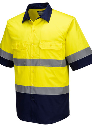 Industrial Hi-Vis Lightweight Contrast Shirt Short Sleeve (PW-MA402)
