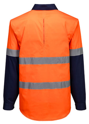 Hi-Vis Contrast Closed Front Shirt Long Sleeve (PW-MA804)
