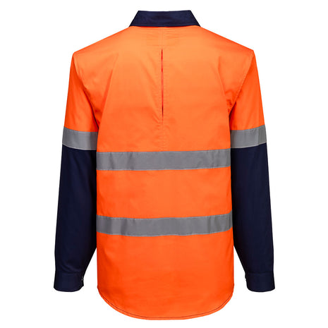 Hi-Vis Contrast Closed Front Shirt Long Sleeve (PW-MA804)