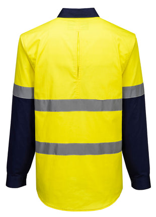 Hi-Vis Contrast Closed Front Shirt Long Sleeve (PW-MA804)