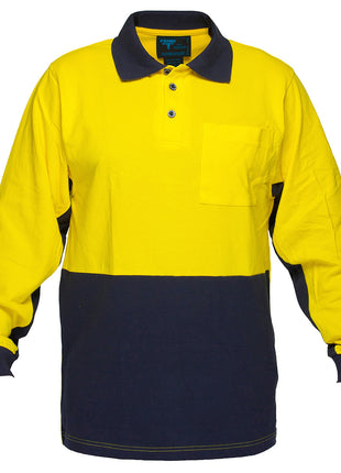 Long Sleeve Cotton Pique Polo (PW-MD619)