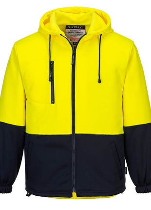 Hi-Vis Water Repellent Contrast Zipped Class D Hoodie (PW-MH317)