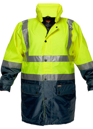 Hi-Vis Polar Fleece Lined Contrast Traffic Jacket (PW-MJ208)