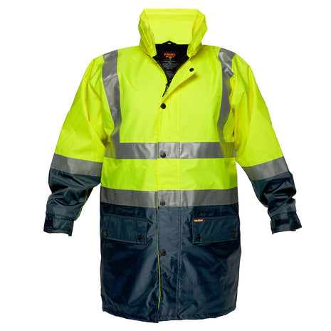 Hi-Vis Polar Fleece Lined Contrast Traffic Jacket (PW-MJ208)