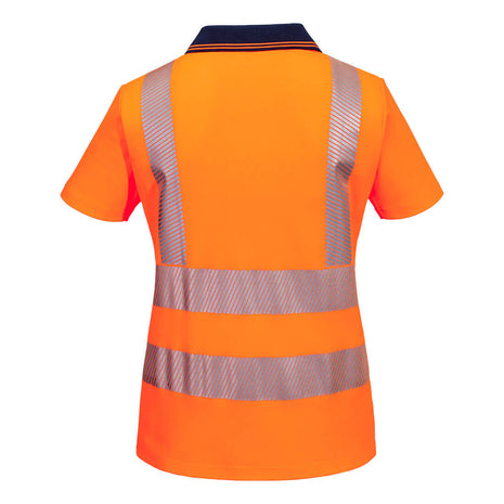 Hi-Vis Womens Cotton Comfort Contrast Polo Shirt Short Sleeve (PW-ML210)