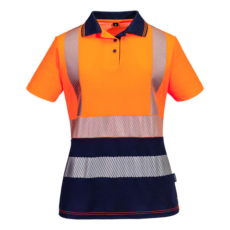 Hi-Vis Womens Cotton Comfort Contrast Polo Shirt Short Sleeve (PW-ML210)