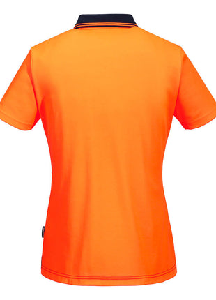 Hi-Vis Women's Cotton Comfort Contrast Class D Polo Shirt Short Sleeve (PW-ML211)