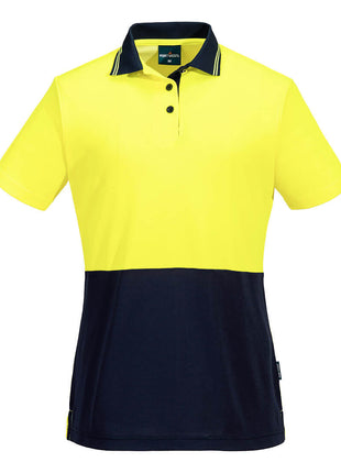 Hi-Vis Women's Cotton Comfort Contrast Class D Polo Shirt Short Sleeve (PW-ML211)