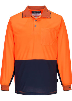 Hi-Vis Contrast Class D Polo Shirt Long Sleeve (PW-MP113)