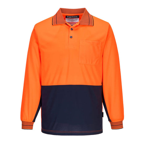 Hi-Vis Contrast Class D Polo Shirt Long Sleeve (PW-MP113)