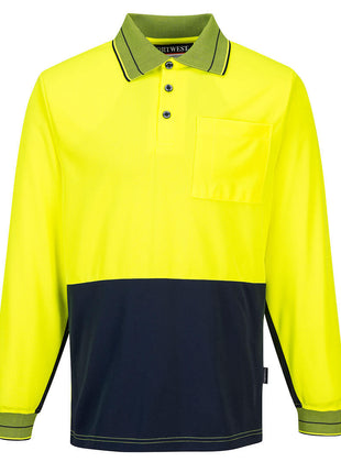 Hi-Vis Contrast Class D Polo Shirt Long Sleeve (PW-MP113)