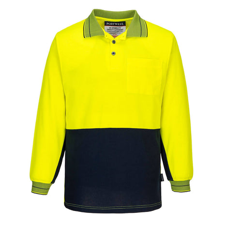 Hi-Vis Cotton Comfort Contrast Class D Polo Shirt Long Sleeve (PW-MP213)