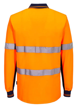 Hi-Vis Class D/N Cotton Comfort Contrast Polo Shirt Long Sleeve (PW-MP413)