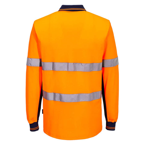 Hi-Vis Class D/N Cotton Comfort Contrast Polo Shirt Long Sleeve (PW-MP413)