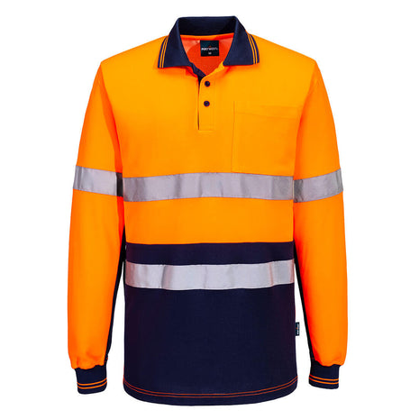 Hi-Vis Class D/N Cotton Comfort Contrast Polo Shirt Long Sleeve (PW-MP413)
