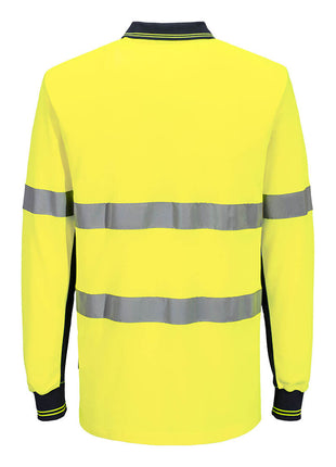Hi-Vis Class D/N Cotton Comfort Contrast Polo Shirt Long Sleeve (PW-MP413)