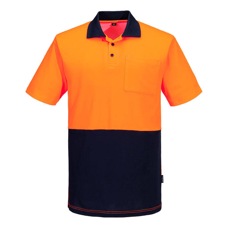 Hi-Vis Cotton Comfort Contrast Class D Polo Shirt Short Sleeve (PW-MP415)