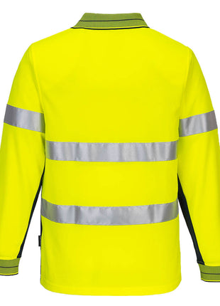 Hi-Vis Contrast Polo Shirt Long Sleeve (PW-MP513)