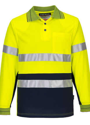 Hi-Vis Contrast Polo Shirt Long Sleeve (PW-MP513)