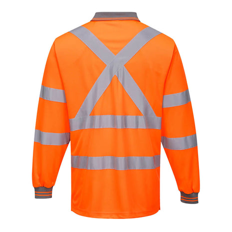 Hi-Vis X Back Polo Shirt Long Sleeve (PW-MP713)
