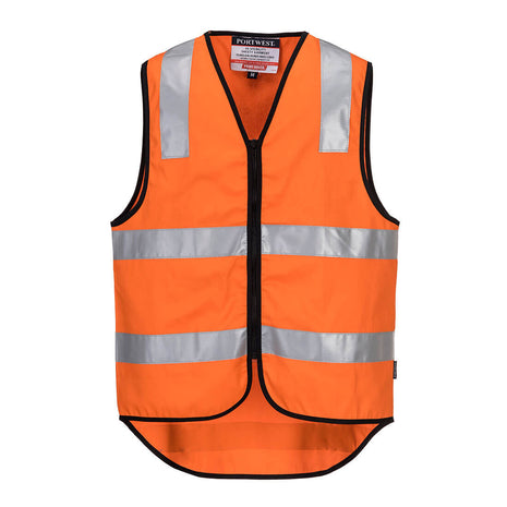 Hi-Vis Cotton Zipped Vest (PW-MW338)