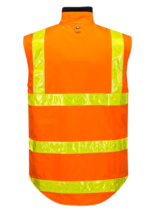 Hi-Vis Polar Fleece Lined Vic Roads Reversible Vest (PW-MY214)