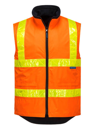 Hi-Vis Polar Fleece Lined Vic Roads Reversible Vest (PW-MY214)
