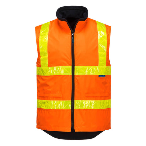 Hi-Vis Polar Fleece Lined Vic Roads Reversible Vest (PW-MY214)