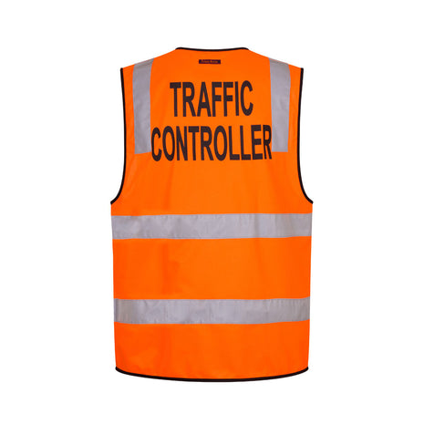 Hi-Vis Zipped Traffic Controller Vest (PW-MZ105)