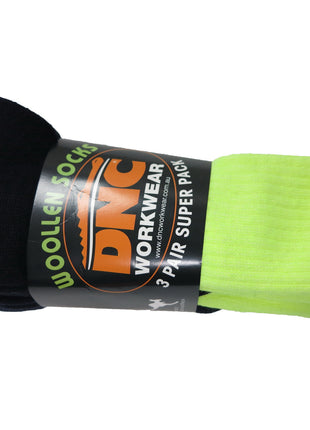 Hi-Vis 2 Tone Woolen Socks (3 Pair Pack) (DN-S105)