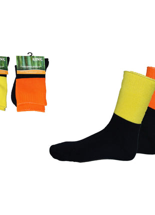 Extra Thick Hi-Vis 2 Tone Bamboo Socks (DN-S109)
