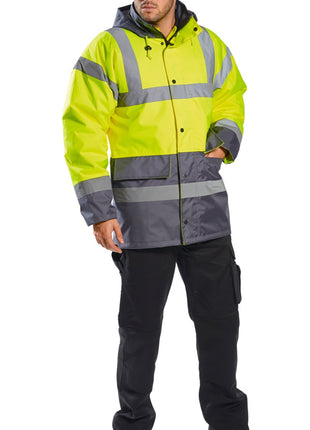 Hi-Vis Contrast Winter Traffic Jacket (PW-S466)