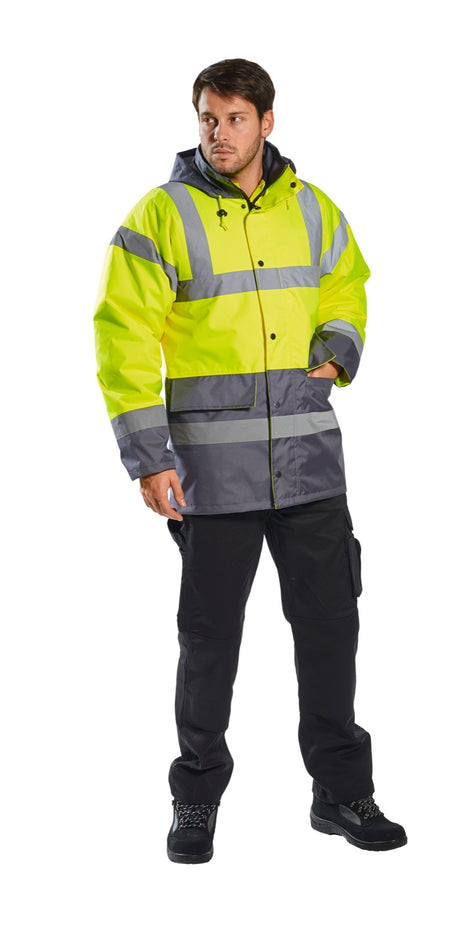 Hi-Vis Contrast Winter Traffic Jacket (PW-S466)