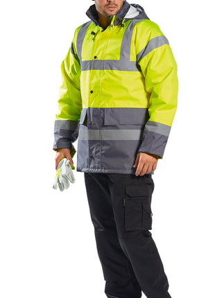 Hi-Vis Contrast Winter Traffic Jacket (PW-S466)