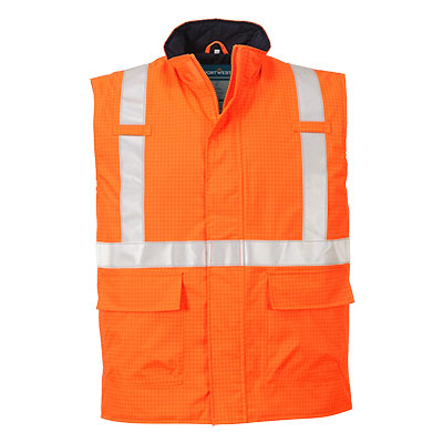 Bizflame Rain Hi-Vis Anti-Static FR Bodywarmer (PW-S776)