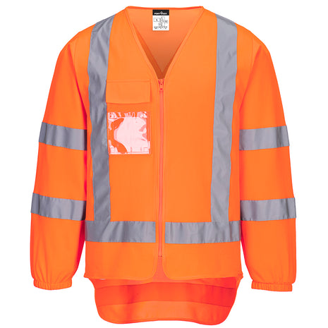 TTMC-W17 Hi-Vis X Back Zipped Vest Long Sleeve (PW-TM309)