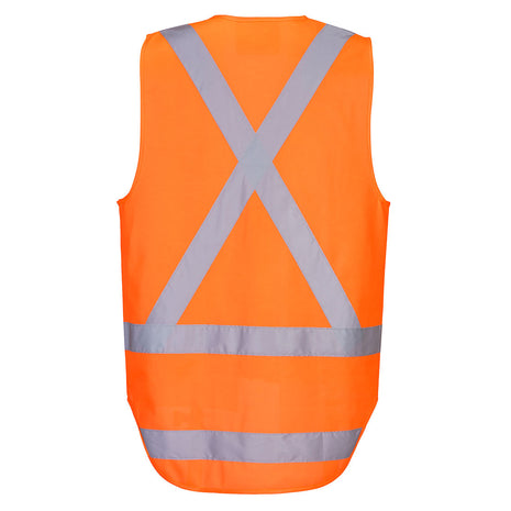 TTMC-W23 Hi-Vis X Back Zipped Vest (PW-TM310)