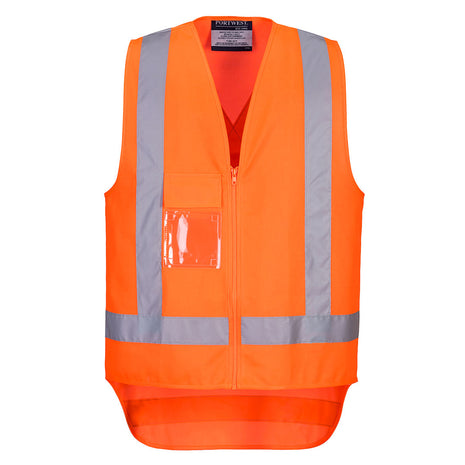 TTMC-W23 Hi-Vis X Back Zipped Vest (PW-TM310)