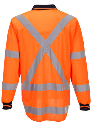 TTMC-W17 Hi-Vis X Back Polo Shirt Long Sleeve (PW-TM312)