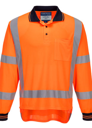 TTMC-W17 Hi-Vis X Back Polo Shirt Long Sleeve (PW-TM312)
