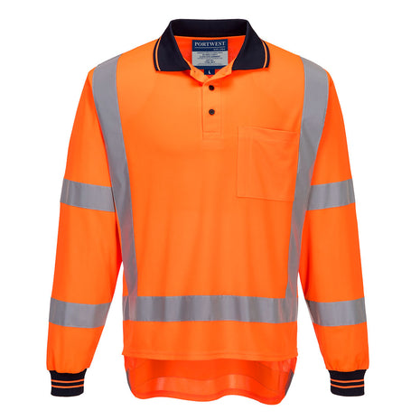 TTMC-W17 Hi-Vis X Back Polo Shirt Long Sleeve (PW-TM312)