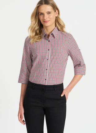 Hudson Ladies 3/4 Sleeve Shirt (ID-W57Q)