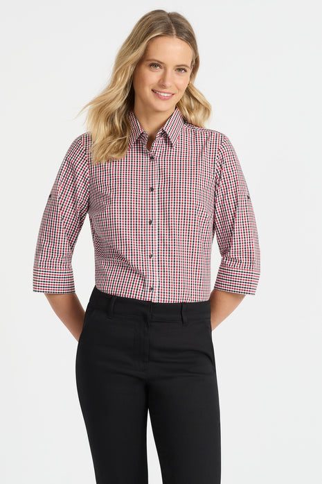 Hudson Ladies 3/4 Sleeve Shirt (ID-W57Q)