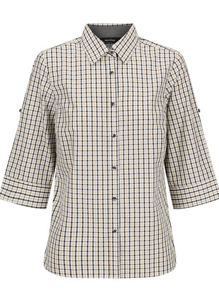 Hudson Ladies 3/4 Sleeve Shirt (ID-W57Q)