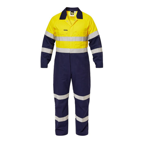 Mens Hi Vis Cotton Drill Coveralls Long with Reflective Tape (NC-WC3063L)