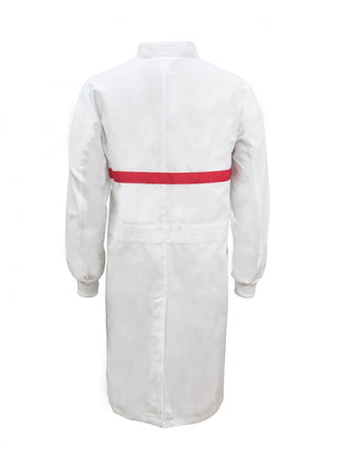Food Industry Long Sleeve Long Length Dustcoat with Contrast Chestband (NC-WJ3198)