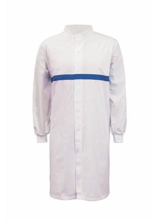 Food Industry Long Sleeve Long Length Dustcoat with Contrast Chestband (NC-WJ3198)