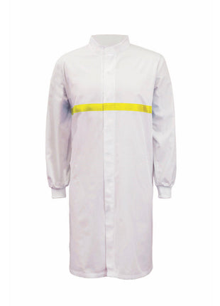 Food Industry Long Sleeve Long Length Dustcoat with Contrast Chestband (NC-WJ3198)