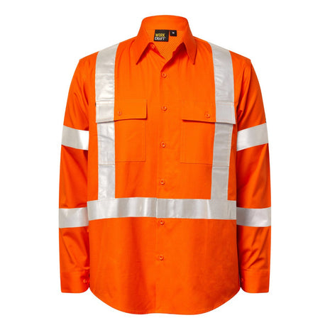 Mens Hi Vis NSW Rail Ripstop Shirt with Reflective Tape (NC-WS6035)