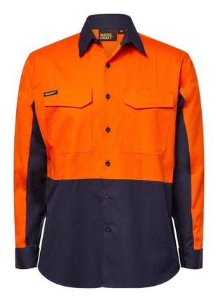 Mens Hi Vis Long Sleeve Vented Ripstop Shirt (NC-WS6066)
